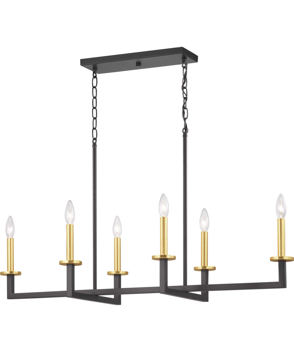 Blakely 6-Light Modern Chandelier Light Graphite