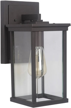 14"H Riviera III 1-Light Outdoor Wall Light Oiled Bronze