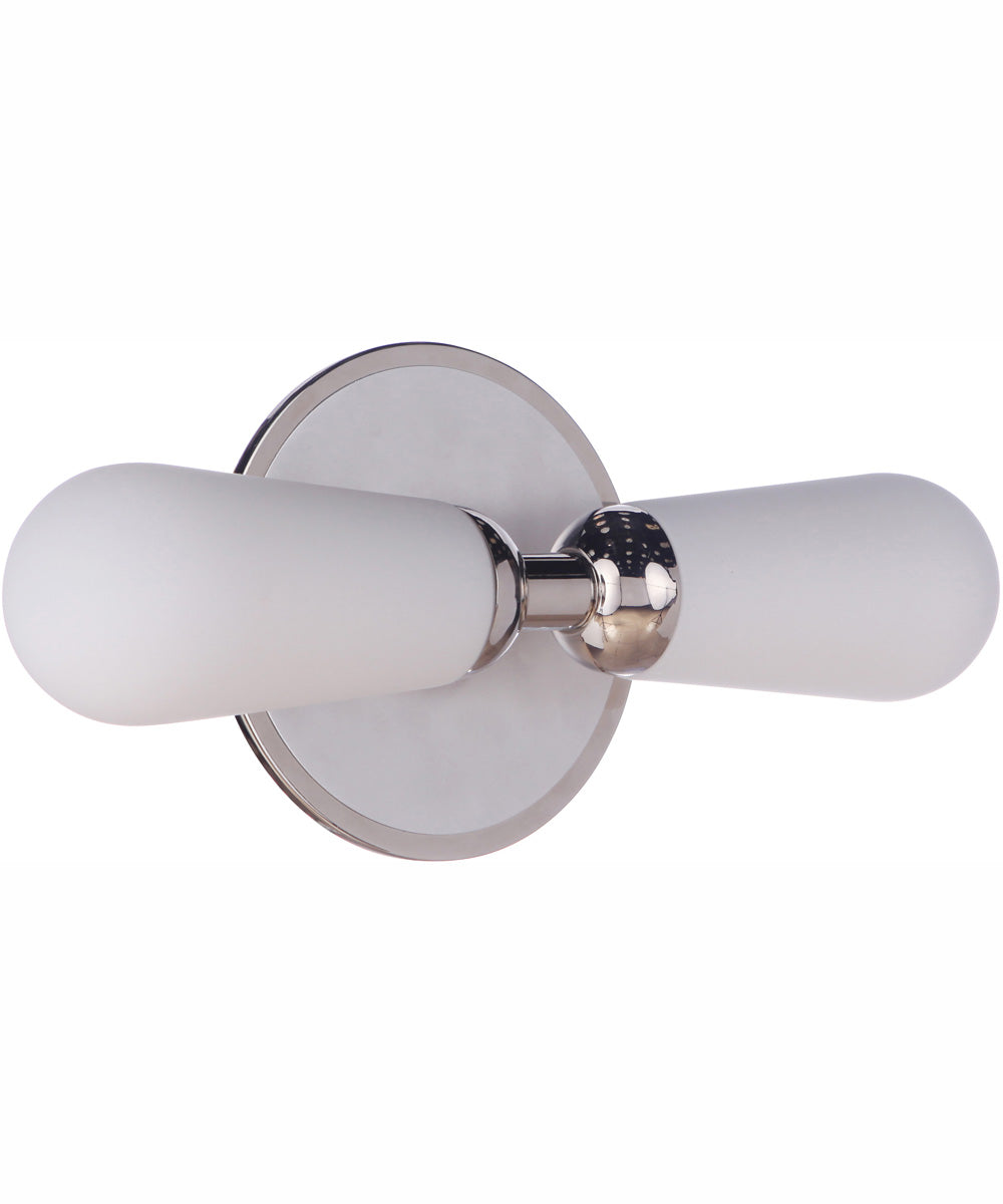 Riggs 2-Light Vanity Brushed Polished Nickel / Polished Nickel