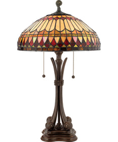 West End Small 2-light Table Lamp Brushed Bullion