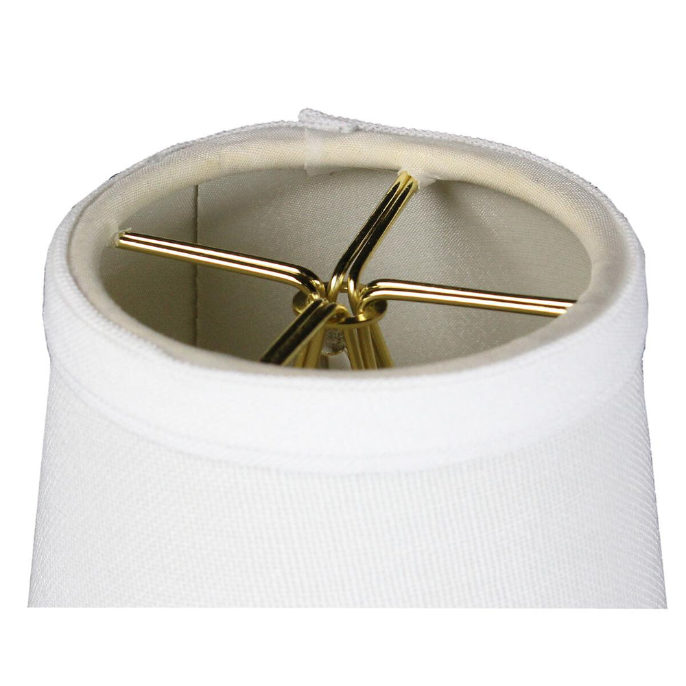 4"W x 4"H Chandelier White Linen Clip-On Lamp shade