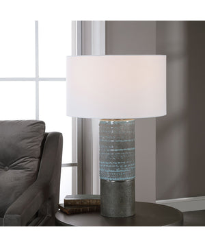 Prova Gray Textured Table Lamp