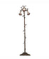 58" High Stained Glass Pond Lily 3 Light Floor Lamp