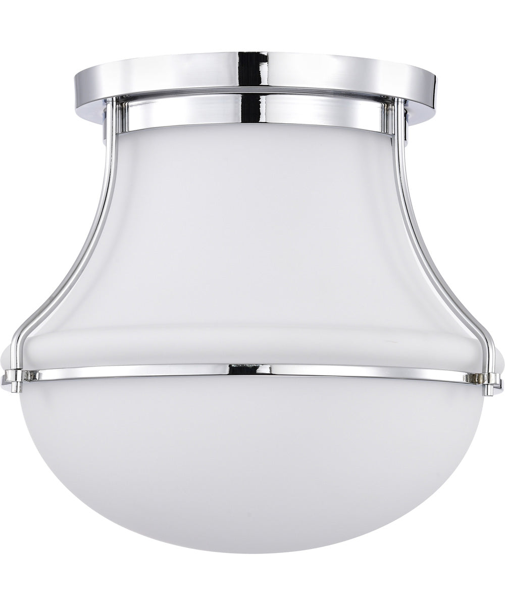 Valdora 1-Light Close-to-Ceiling Polished Nickel