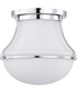 Valdora 1-Light Close-to-Ceiling Polished Nickel