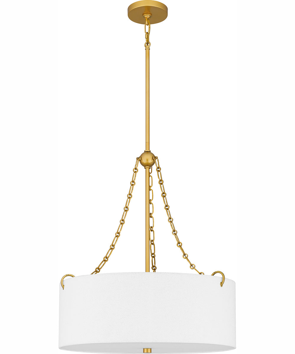 Quoizel Oversized Pendant 4-light Pendant Painted Brass