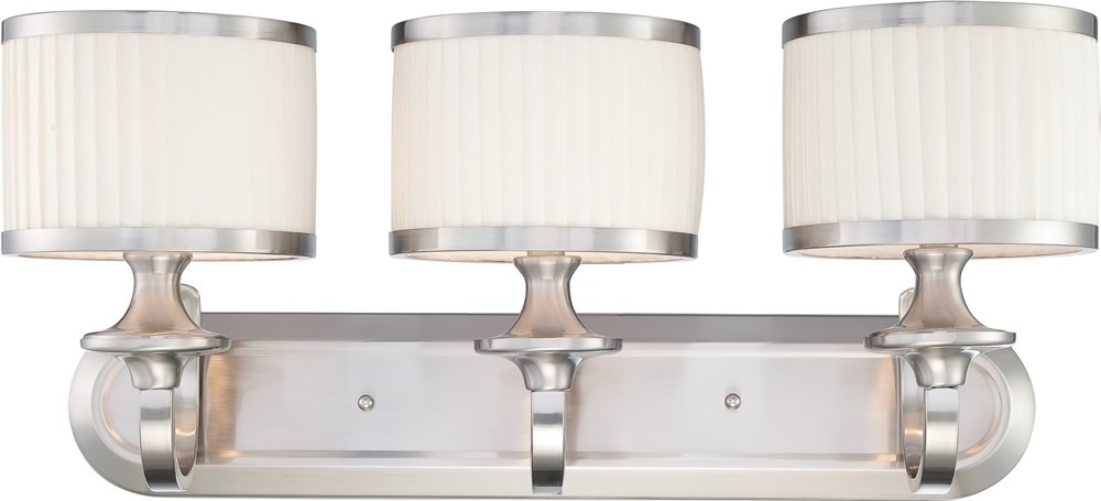 25"W Candice 3-Light Vanity & Wall Brushed Nickel