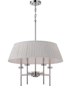 24"W Benson 4-Light Pendant Polished Nickel