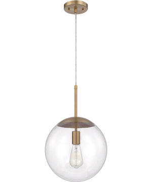 Gaze 1-Light Pendant Satin Brass