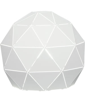 Pandora 1-Light Table Lamp White Metal Cut Shade