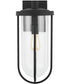 Corbin 1-Light Outdoor Wall Mount Rain or Shine - Black with Clear Glass