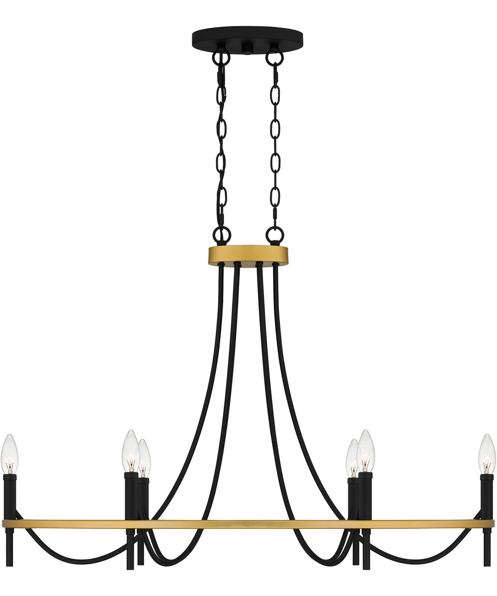 Legare Medium 6-light Island Light Matte Black