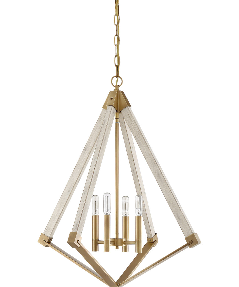 Viewpoint 4-light Pendant Weathered Brass