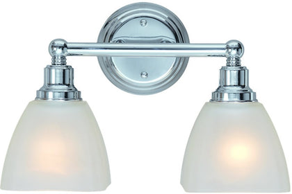 15"W Bradley 2-Light Bath Vanity Light Chrome
