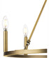 Gilliam 6-Light New Traditional Chandelier Vintage Brass