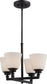 18"W Mobili 4-Light Chandelier Aged Bronze