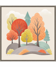 Framed Fall Sweater Weather VIII by Gia Graham Canvas Wall Art Print (30  W x 30  H), Sylvie Greywash Frame