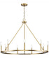 Gilliam 9-Light New Traditional Chandelier Vintage Brass