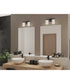 Replay 2-Light Etched Glass Modern Bath Vanity Light Textured Black