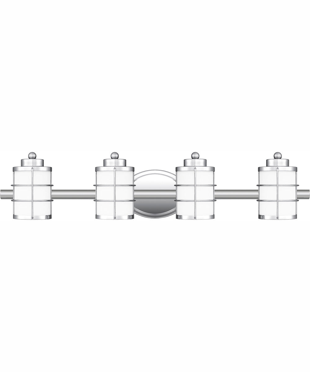 Hazlett Extra Large 4-light Bath Light Polished Chrome