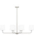 Gallagher Medium 6-light Island Light Brushed Nickel