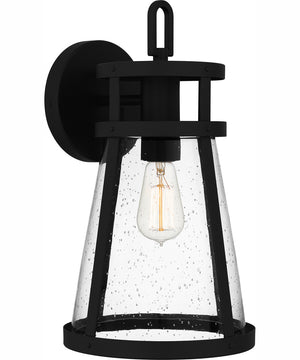 Barber Large 1-light Outdoor Wall Light Coastal Armour Aluminum Matte Black