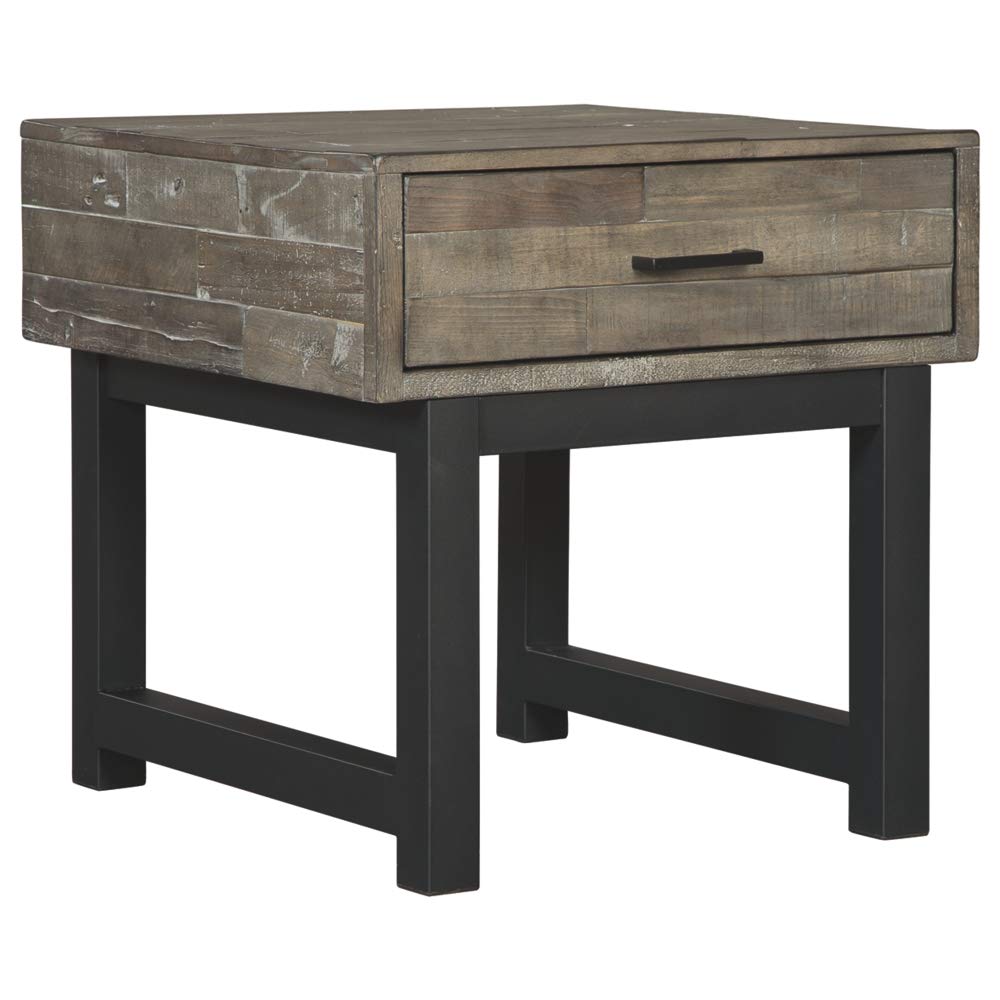 24"H Mondoro Square End Table Grayish Brown