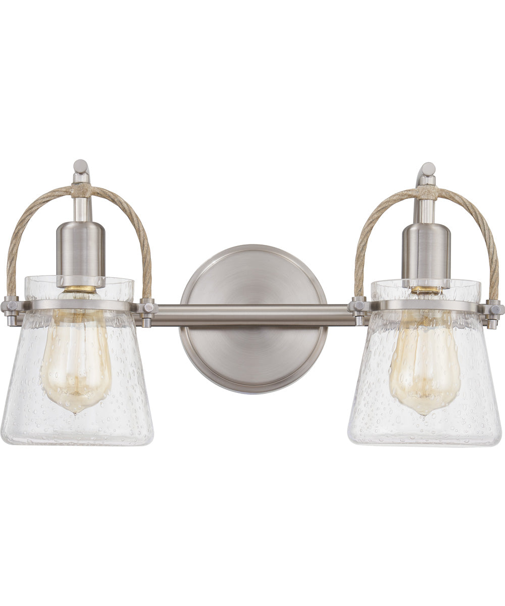 Stafford Medium 2-light Bath Light Brushed Nickel