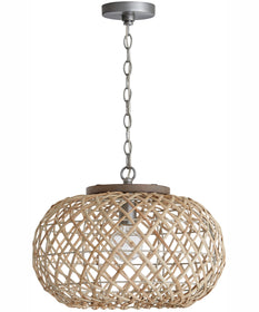 Rainey 1-Light Pendant Grey Wash and Antique Nickel