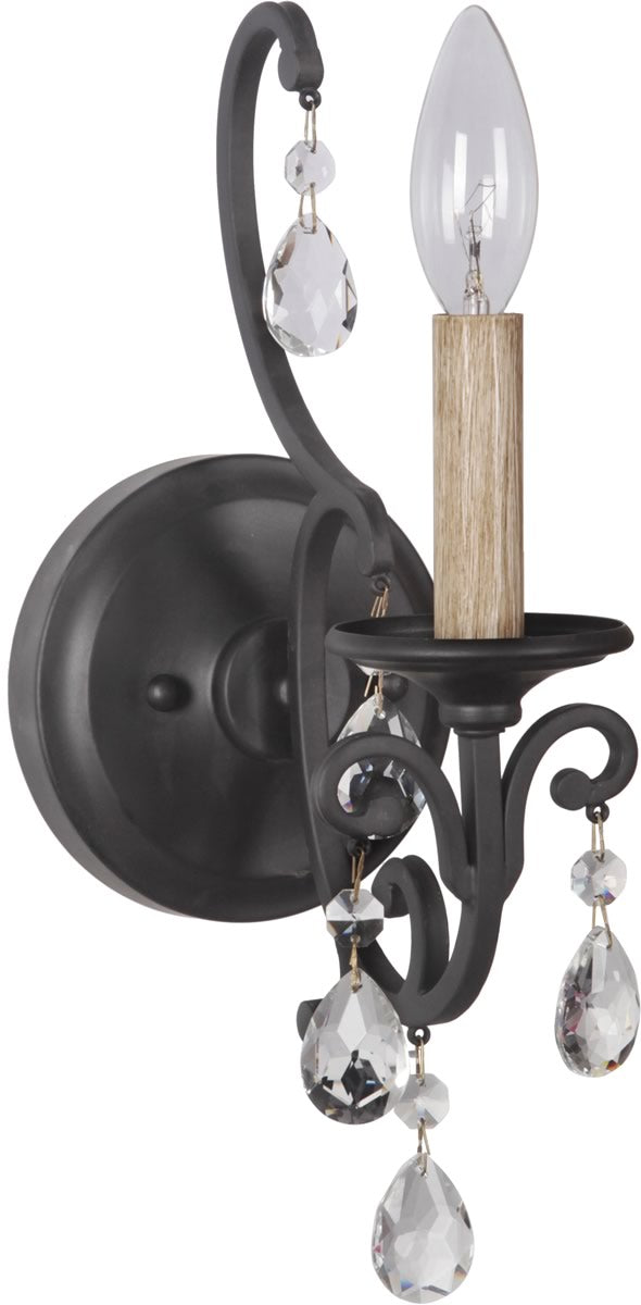 5"W Bentley 1-Light Wall Sconce Matte Black