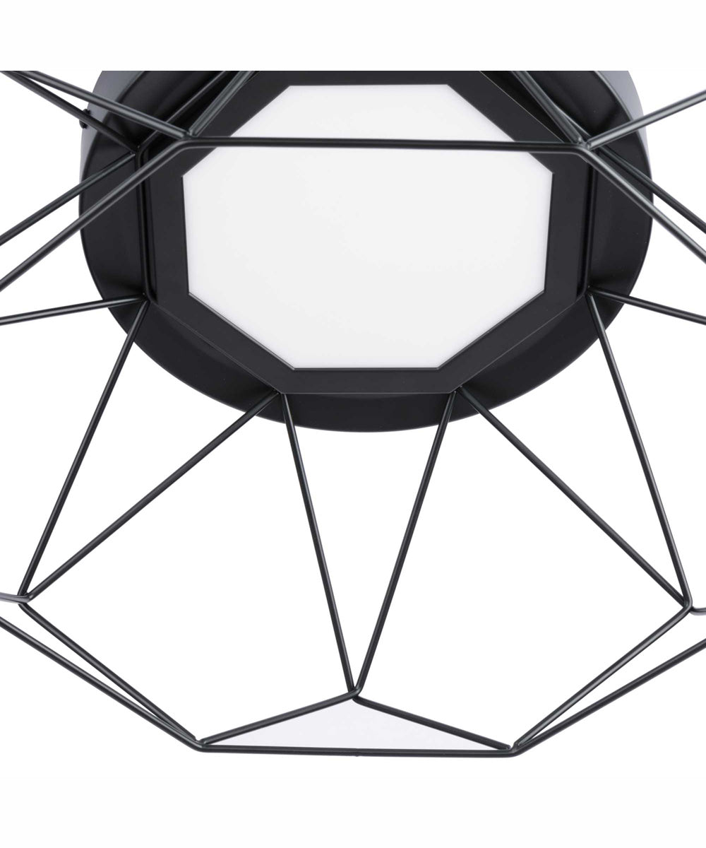Geodesic LED Modern Flush Mount Light Matte Black