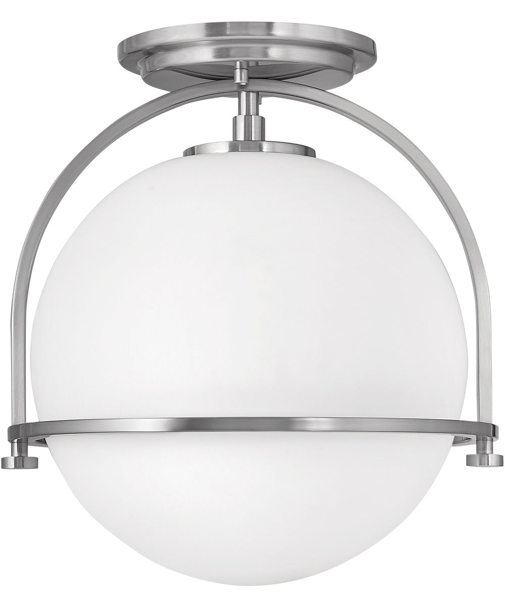Somerset 1-Light Small Semi-flush Mount in Brushed Nickel