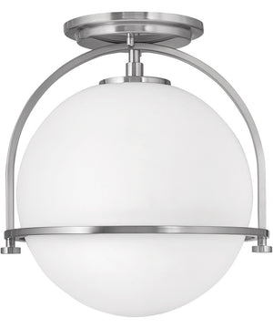 Somerset 1-Light Small Semi-flush Mount in Brushed Nickel