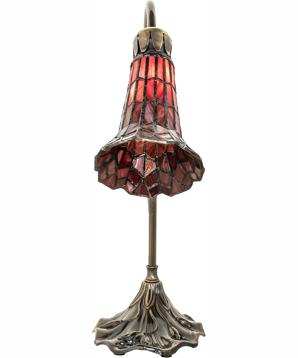 15" High Stained Glass Pond Lily Accent Lamp