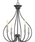 Whisp 4-Light Farmhouse Chandelier Light Graphite