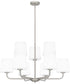 Gallagher 9-light Chandelier Brushed Nickel