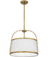 York 4-light Pendant Weathered Brass