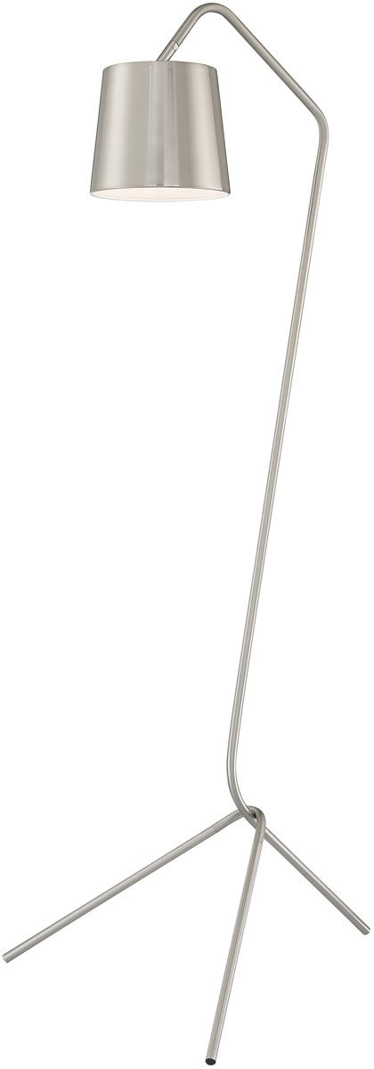 59"H Quana 1-Light Arched Tripod Floor Lamp Brushed Nickel