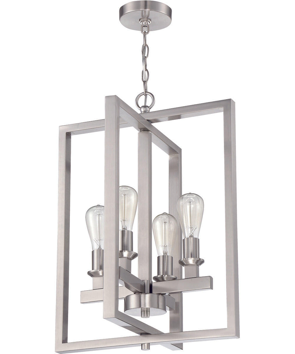 Chicago 4-Light Foyer Brushed Polished Nickel