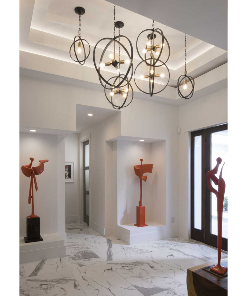 Swing 1-Light Global Mini-Pendant Light Antique Bronze