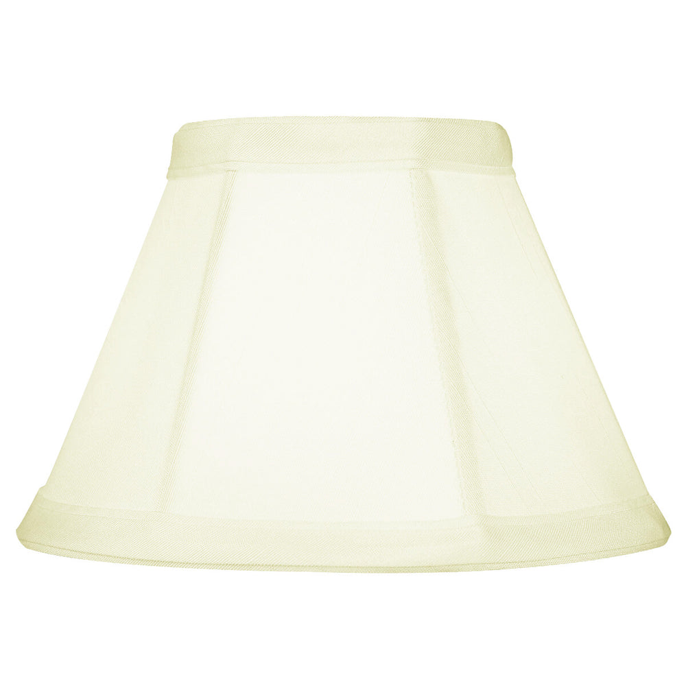 6"W x 5"H Candelabra Stretch Eggshell With White Liner Clip-On Clip-On Lampshade