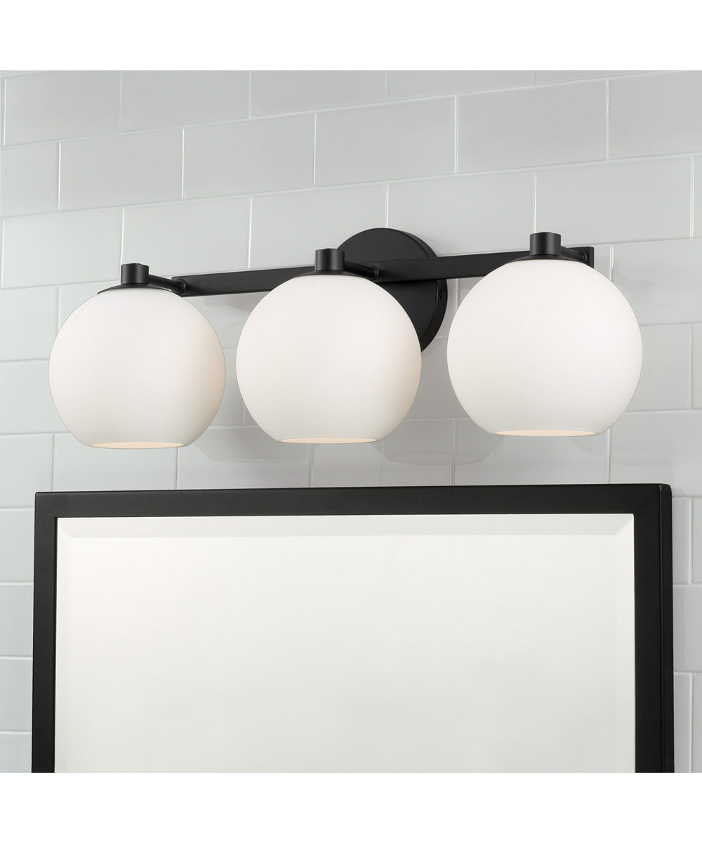 Ansley 3-Light Vanity Matte Black