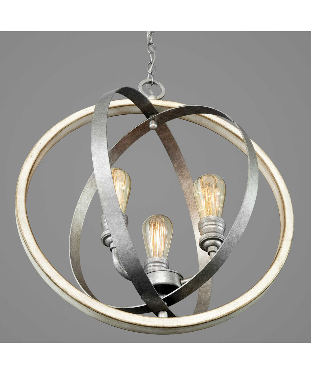 Conestee 3-Light Farmhouse Pendant Light Galvanized Finish