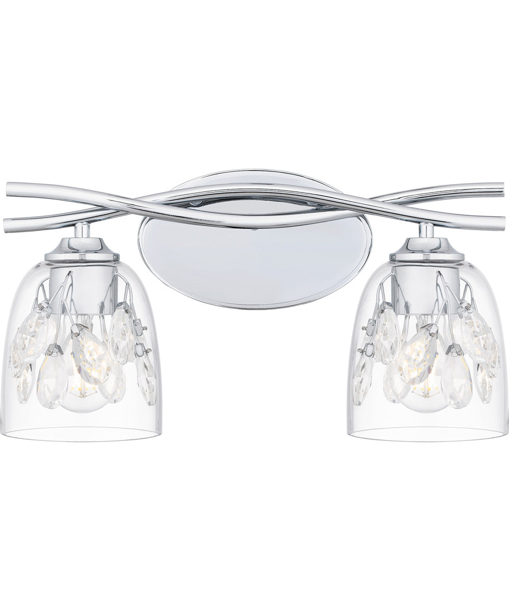 Ansley Medium 2-light Bath Light Polished Chrome