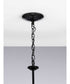 Drum Shade 5-Light Harvest Linen Shade Farmhouse Chandelier Light Matte Black