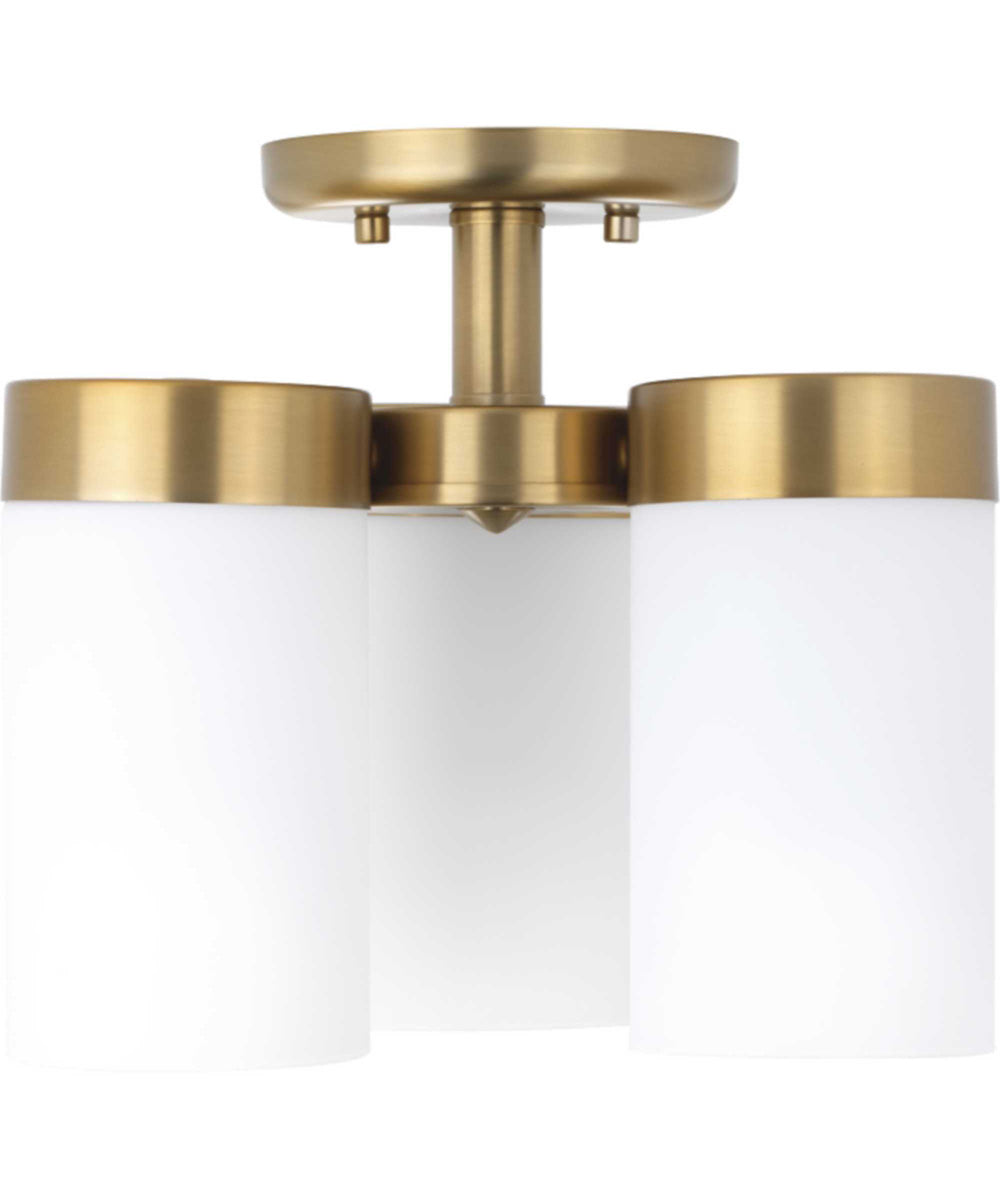 Elevate 3-Light 11-3/4" Flush Mount Brushed Bronze