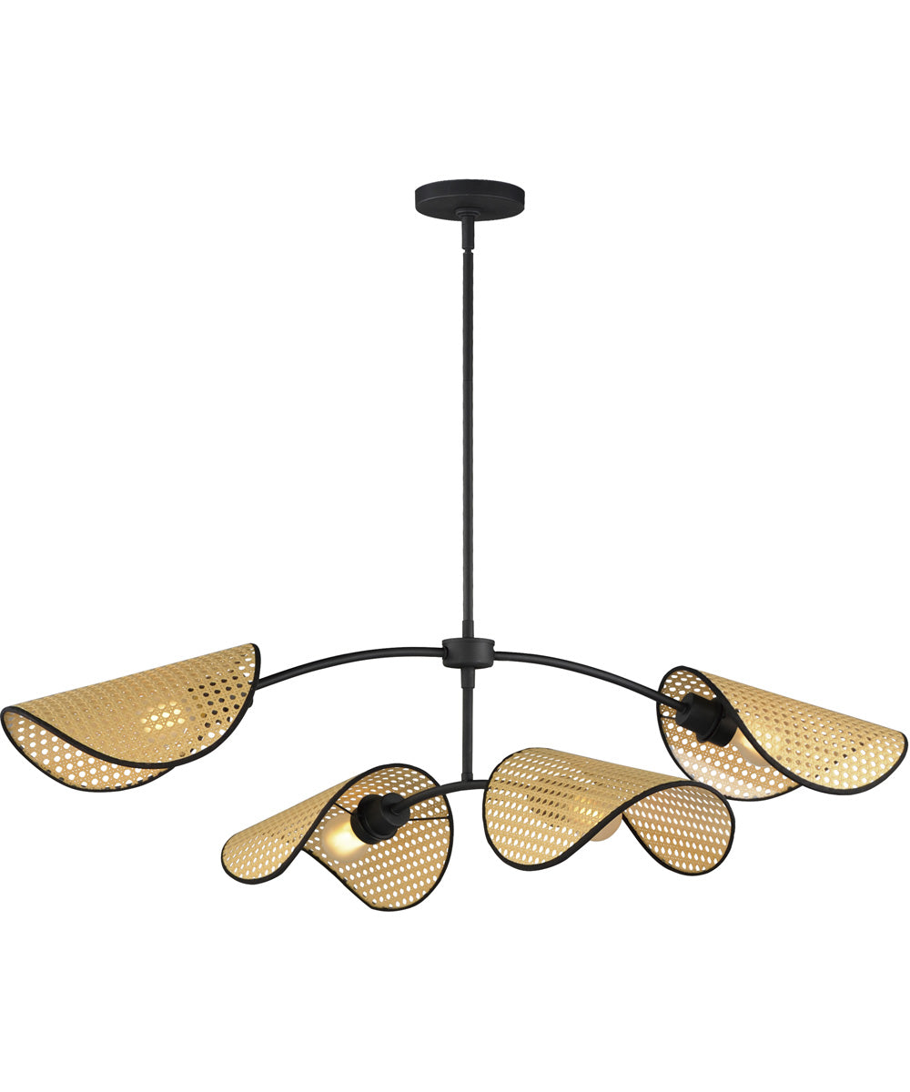 Bonnet 4-Light Chandelier Black