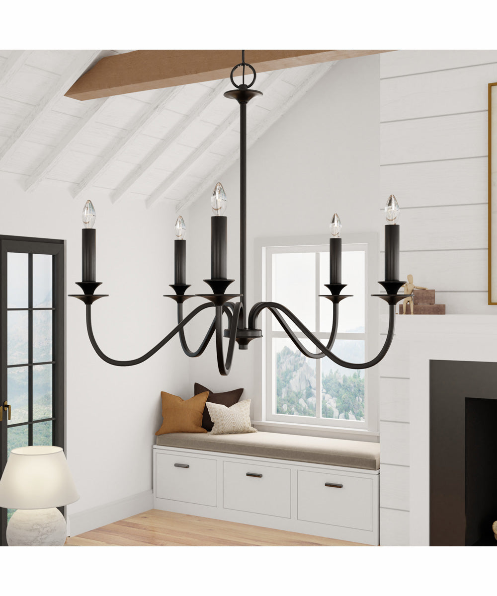 Weston 5-Light Chandelier Matte Black