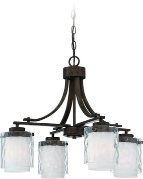 24"W Kenswick 4-Light Down Chandelier Peruvian Bronze