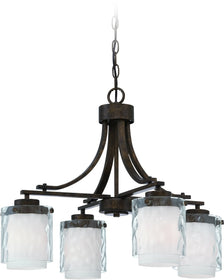 24"W Kenswick 4-Light Down Chandelier Peruvian Bronze
